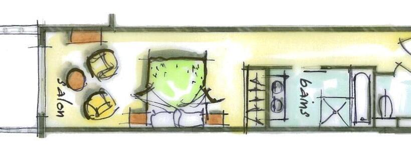 اتاق سوپریور با چشمانداز شهر, Hôtel Le Blizzard