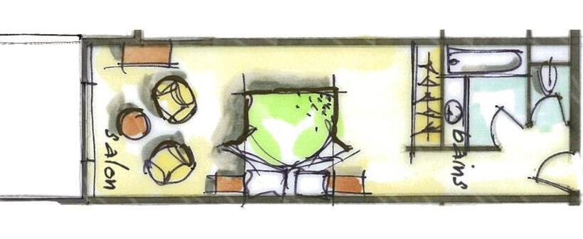 اتاق لوکس با چشمانداز شهر, Hôtel Le Blizzard