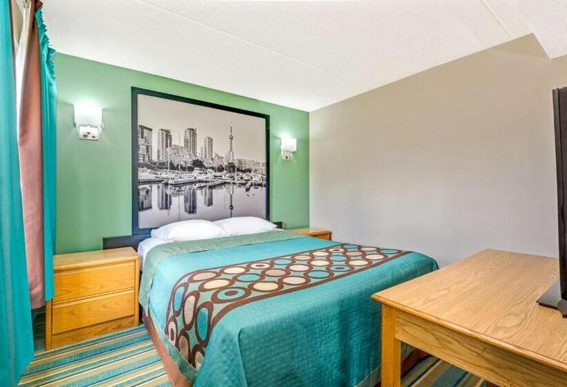 キングサイズベッドのスタンダードルーム, Super 8 By Wyndham Toronto East On