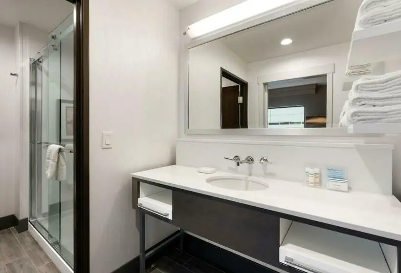 キングサイズベッド、シティビューデラックスルーム, Hampton Inn & Suites Spokane Downtownsouth