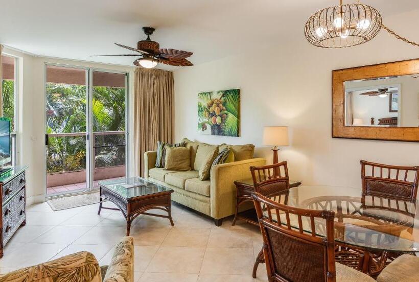 庭の見える1ベッドルームアパートメント, Castle At Maui Banyan