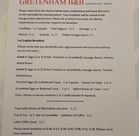 חדר סטנדרט, Gretenham B&b
