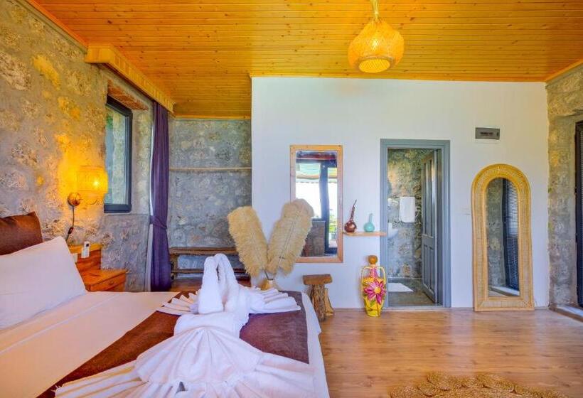 Люкс с Бассейном, Faralya Yoruk Evi Suite   Adults Only