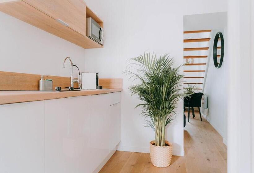 带1个卧室的豪华公寓, Apparts  Rennes Bnb Duhamel  Centre Gare