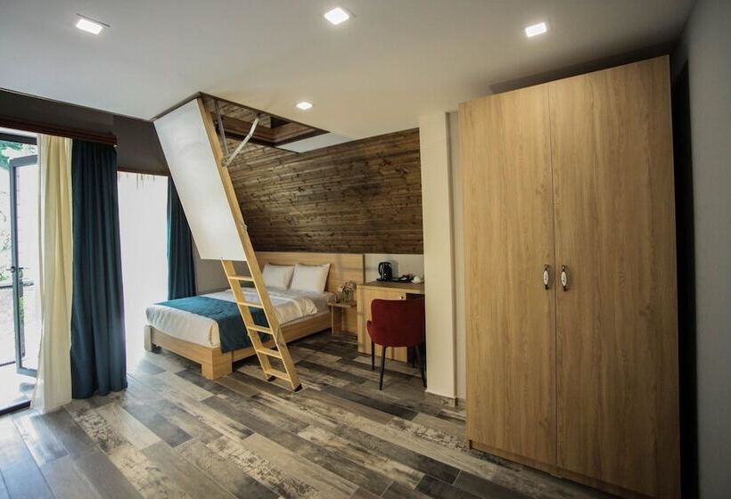 اتاق استاندارد چهارنفره با بالکن, Borjomi Underwood