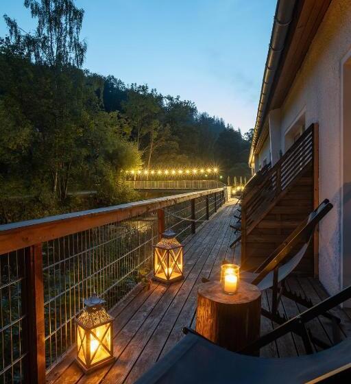 テラス付きスタンダードルーム, Bodetaler Basecamp Lodge   Bergsport  Und Naturerlebnis