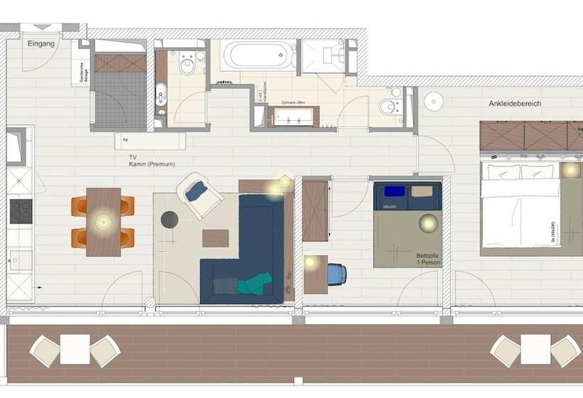 דירת דלוקס 2 חדרי שינה, Maremüritz Yachthafen Resort