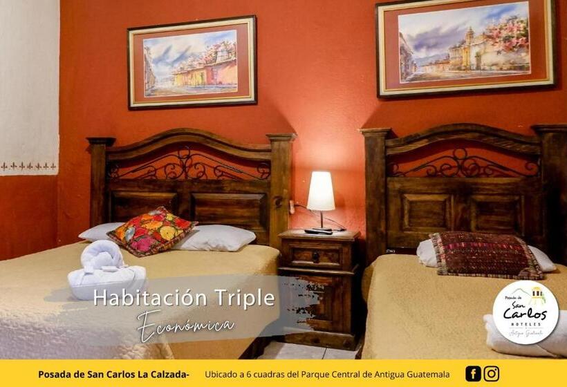 اتاق استاندارد سه نفره, Posada De San Carlos La Calzada