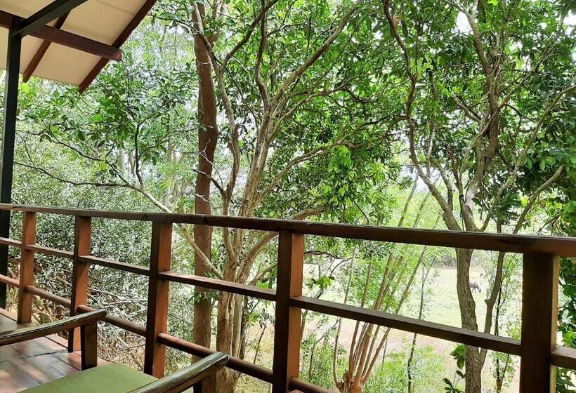 带阳台的豪华间, Elephant Lodge