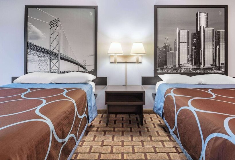 带2个双人床的标准工作室, Super 8 By Wyndham Marysville/port Huron Area