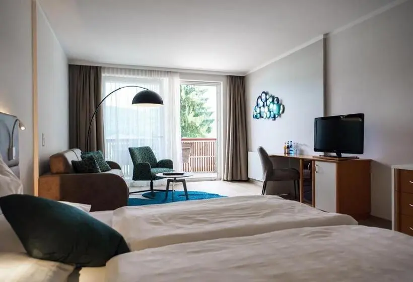 Deluxe-huone Järvinäkymä, Seehotel Vinzenz