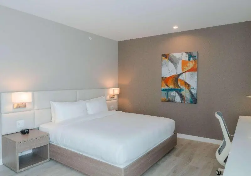 キングサイズベッドのデラックスルーム, Hilton Garden Inn Santa Ana San Jose