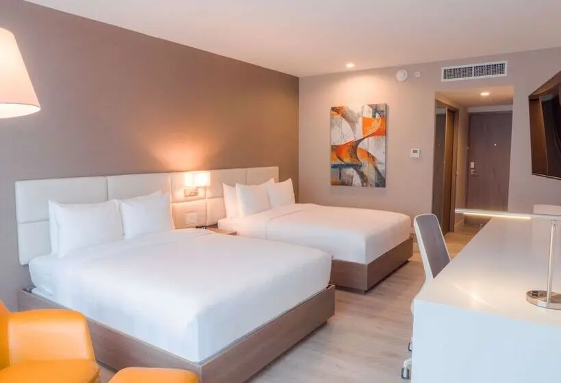 2ダブルベッドのスタンダードルーム, Hilton Garden Inn Santa Ana San Jose