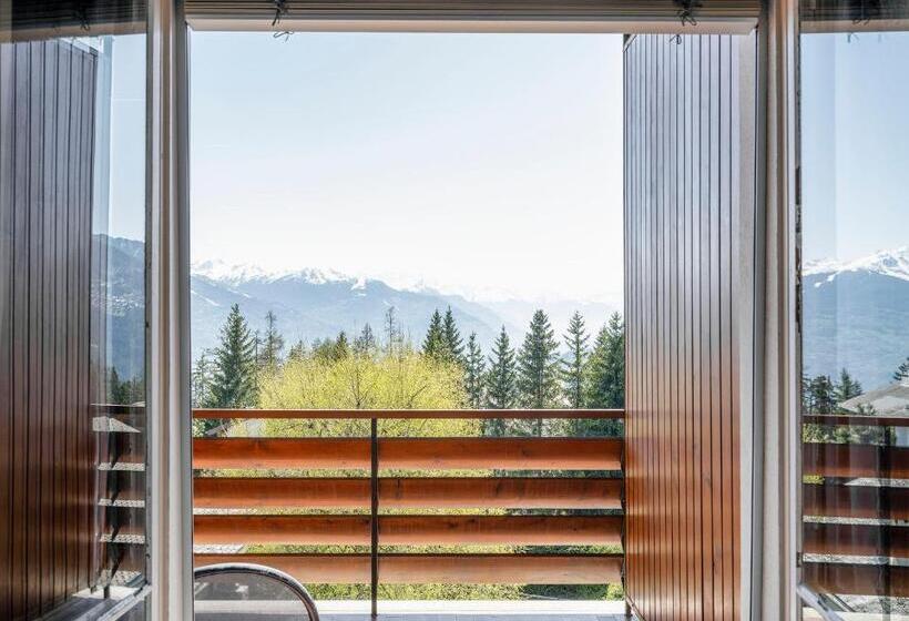 バルコニー付きシングルスタンダードルーム, Hôtel Historique Chez Elsy   Crans Sapins