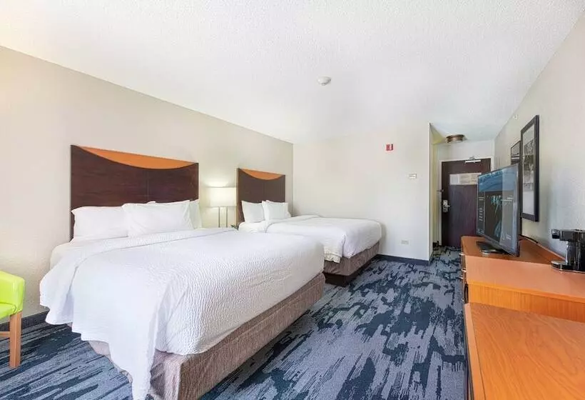 ２ダブルベッドのスタンダードルーム, Fairfield Inn & Suites By Marriott Chicago Naperville