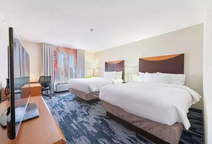 ２ダブルベッドのスタンダードルーム, Fairfield Inn & Suites By Marriott Chicago Naperville