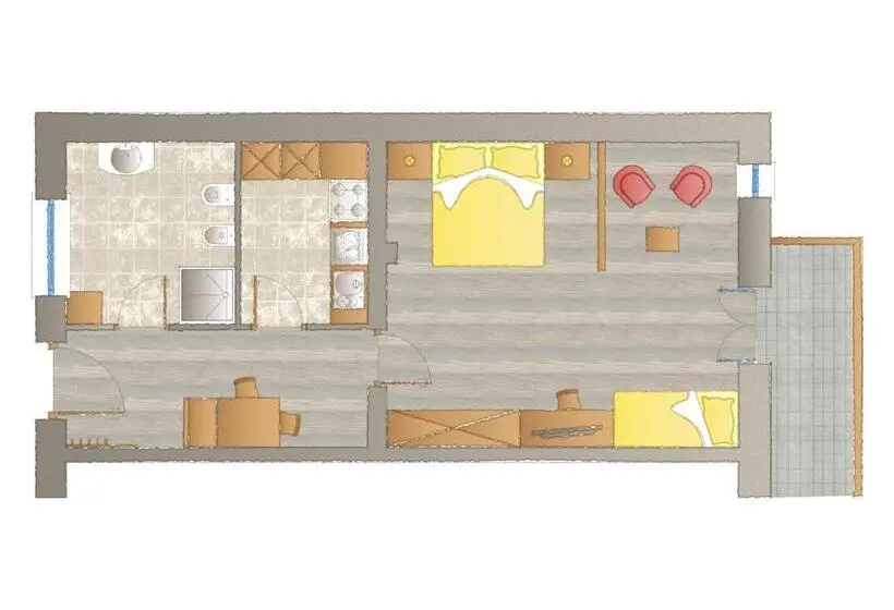 １ベッドルームのスーペリアアパートメント, Am Rainell Hof