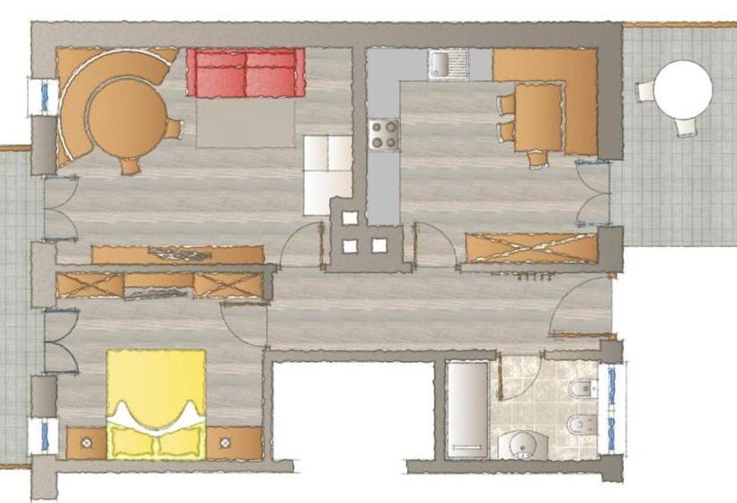 １ベッドルームのデラックスアパートメント, Am Rainell Hof