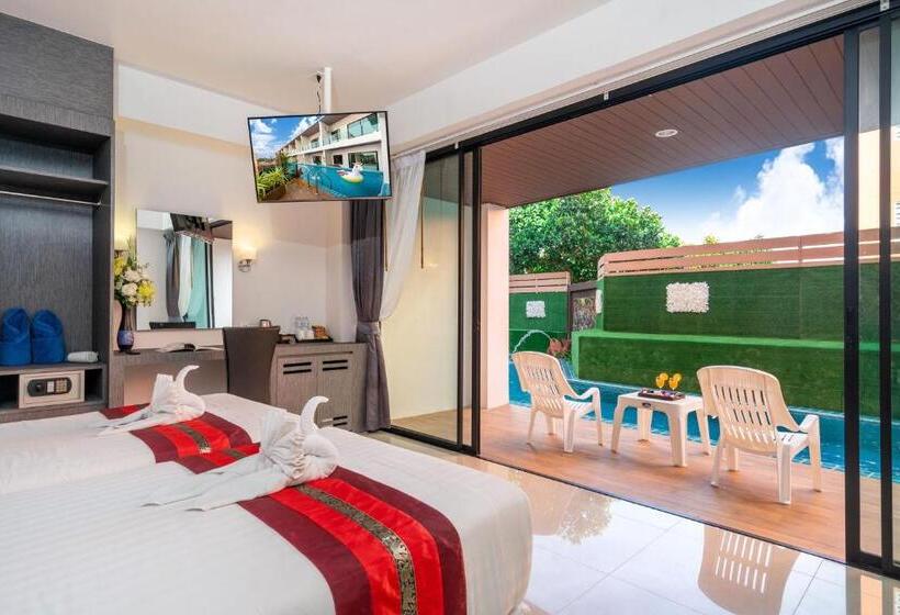 Habitació Quàdruple Estàndard amb Balconada, The Thames Pool Access Resort & Villa   Sha Extra Plus