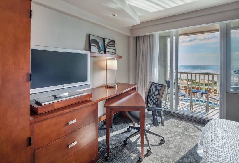 غرفة قياسية سرير مزدوج مطلة على البحر, Courtyard By Marriott Jacksonville Beach Oceanfront