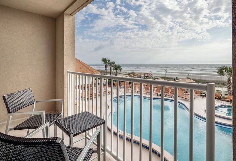غرفة قياسية سرير مزدوج مطلة على البحر, Courtyard By Marriott Jacksonville Beach Oceanfront