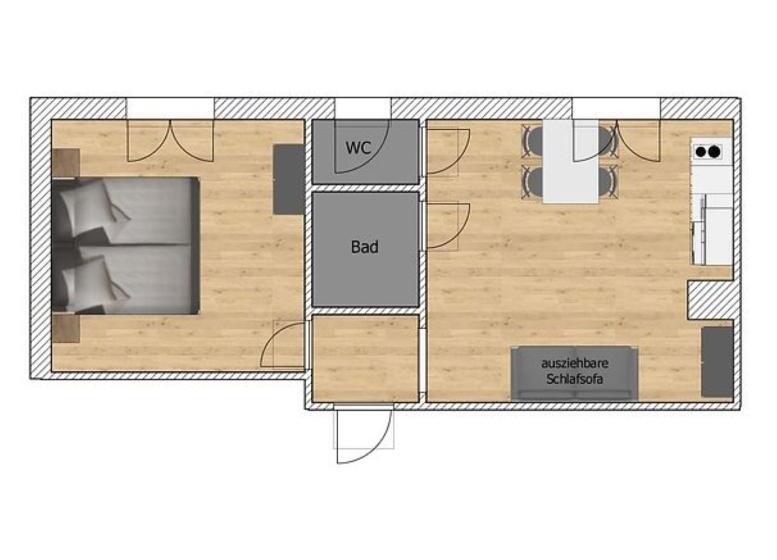 شقة غرفة واحدة, Haus österreich Familie Digruber