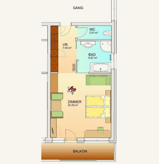 バルコニー付きスーペリアルーム, Skihotel Haus Gurgl