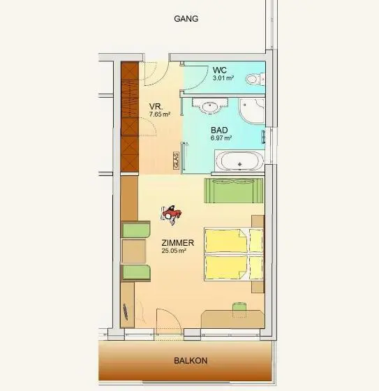 اتاق سوپریور با بالکن, Skihotel Haus Gurgl