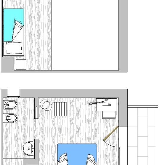 חדר סטנדרט לשלושה, Agriturismo Cascina Lert