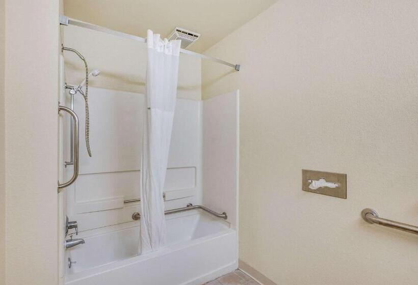 장애인을 위한 킹사이즈 침대 스탠다드 룸, Econo Lodge Whitehall Near Michigan S Adventure