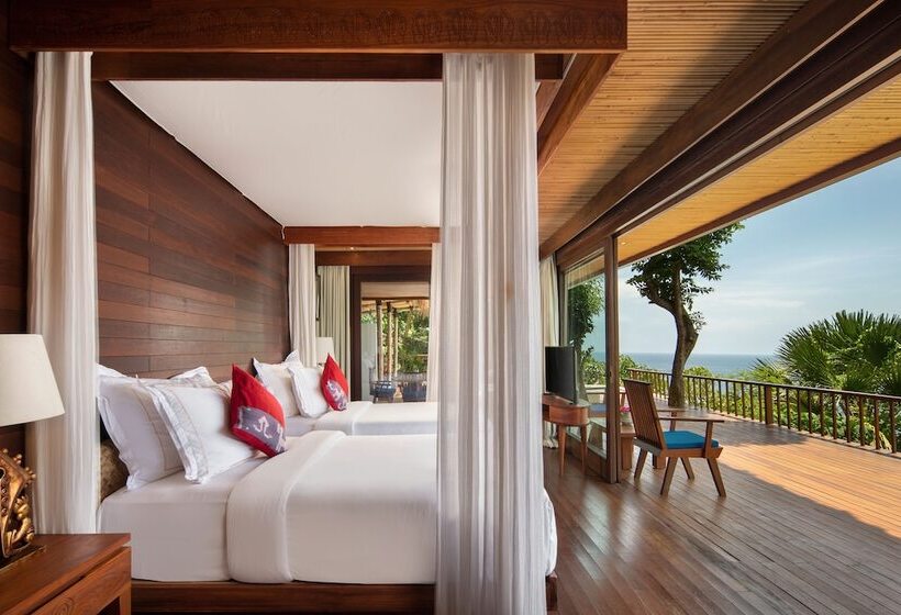 فيلا غرفتين نوم مطلة على البحر, Lelewatu Resort Sumba