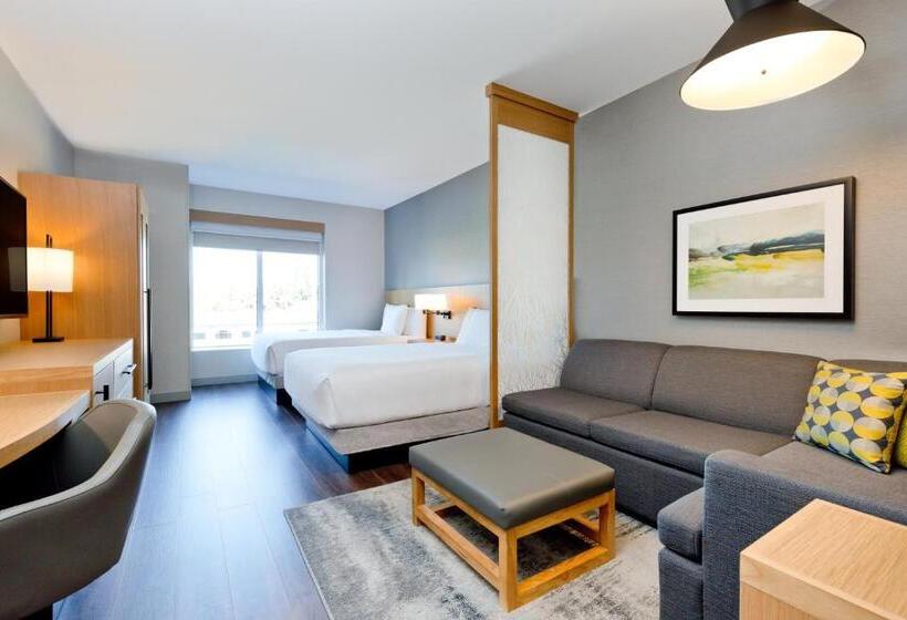 身障者適用クイーンサイズベッドルーム, Hyatt Place Kelowna