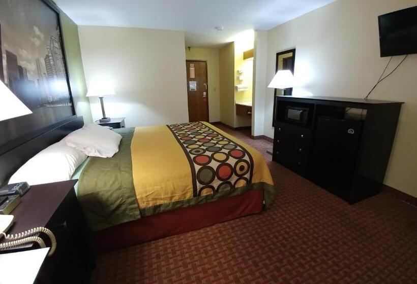 스탠다드 룸 킹사이즈 침대, Super 8 By Wyndham Dekalb Il