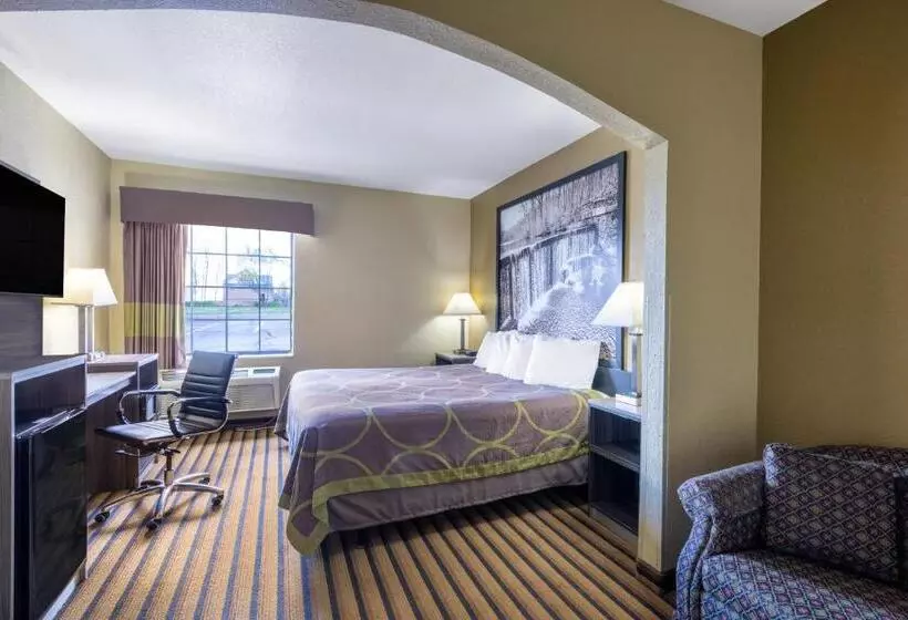 身障者適用キングサイズベッドルーム, Super 8 By Wyndham Nixa/springfield Area