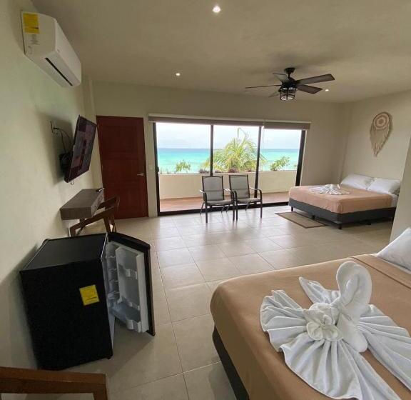 스탠다드 4인용 룸 바다전망, Cuxos Hotel Beachfront