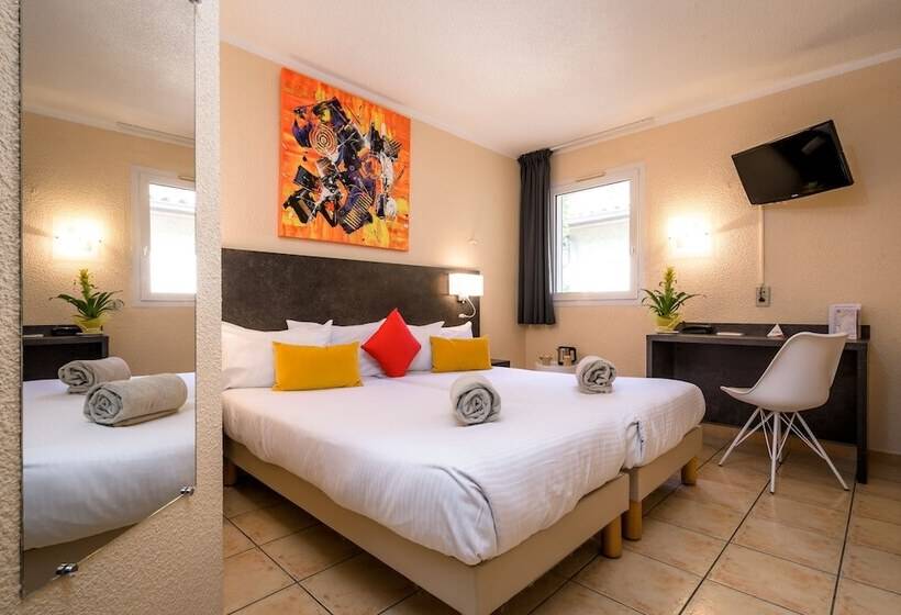 适合残疾人使用的标准间, Hôtel Restaurant Le Clos Fleuri