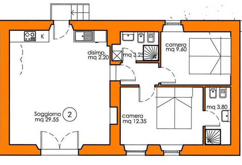 2 Bedroom Apartment Garden View, Borgo Rapale