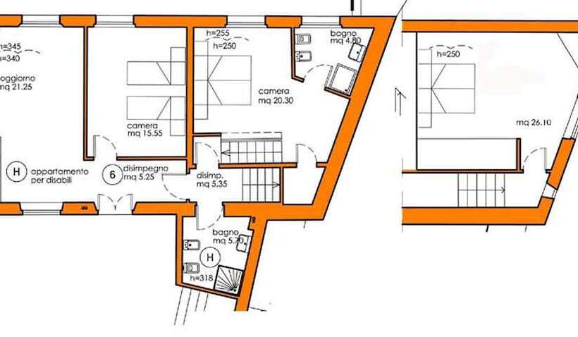 آپارتمان 3 خوابه, Borgo Rapale