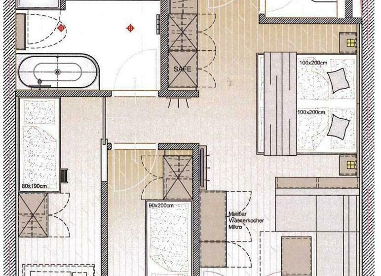 סוויטת 3 חדרי שינה, Familienhotel Trebesingerhof