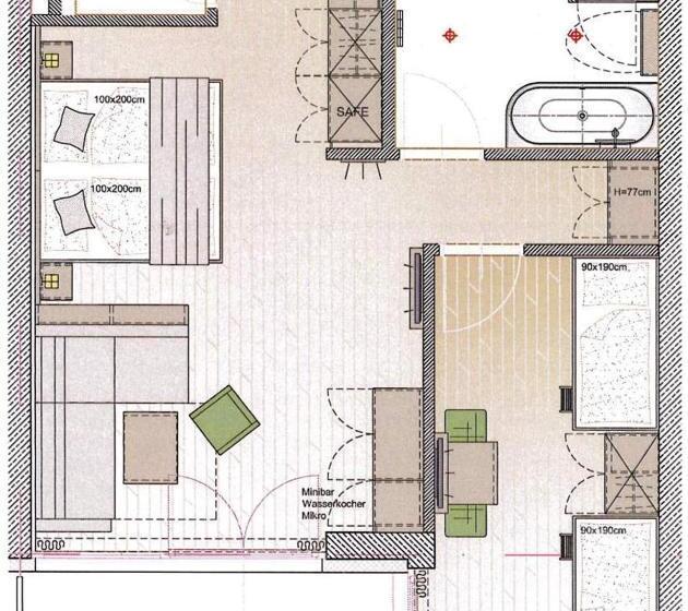 סוויטת 2 חדרי שינה, Familienhotel Trebesingerhof