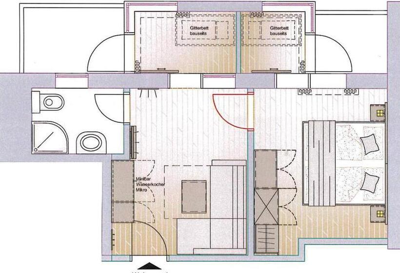 סוויטת 2 חדרי שינה, Familienhotel Trebesingerhof