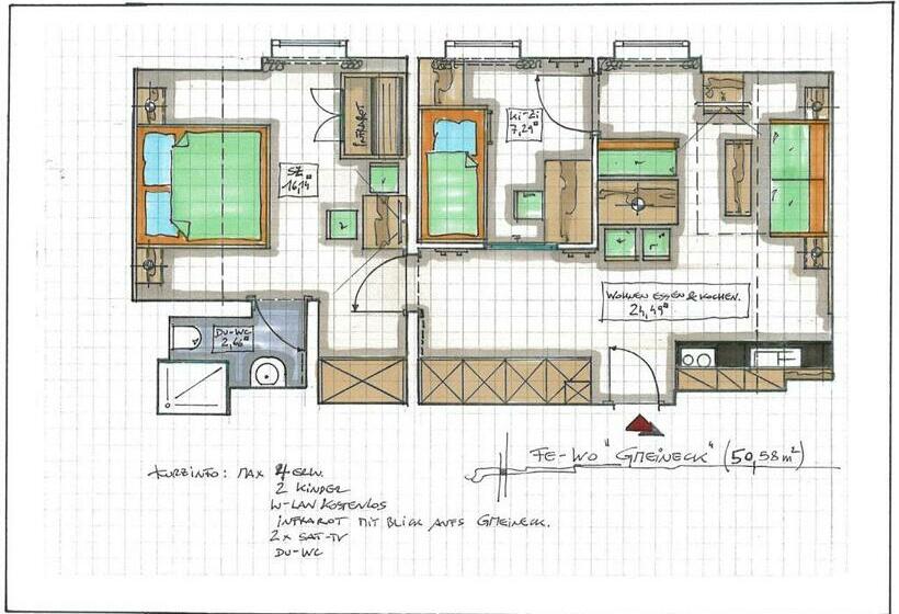 شقة غرفة واحدة, Allesbauer   Familie Preis