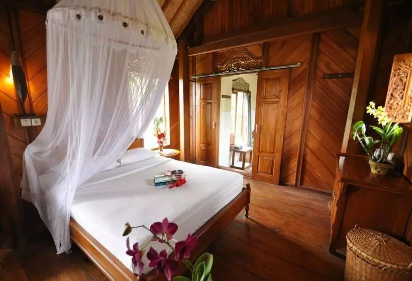 Villa 1 Makuuhuone, Puri Lumbung Cottages Restaurant & Spa Munduk