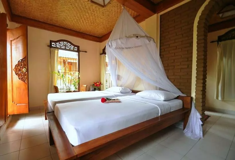 Villa 1 Makuuhuone, Puri Lumbung Cottages Restaurant & Spa Munduk