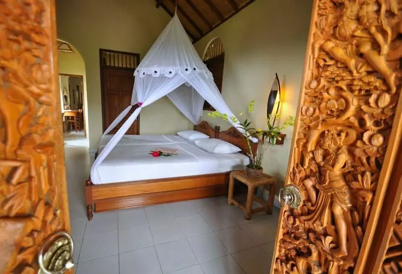 Villa 1 Makuuhuone, Puri Lumbung Cottages Restaurant & Spa Munduk
