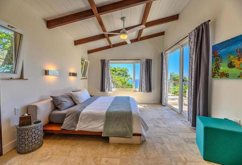 ویلای سوپریور 1 خوابه, Villa Topaz Above West Bay With 360 Degree Views!