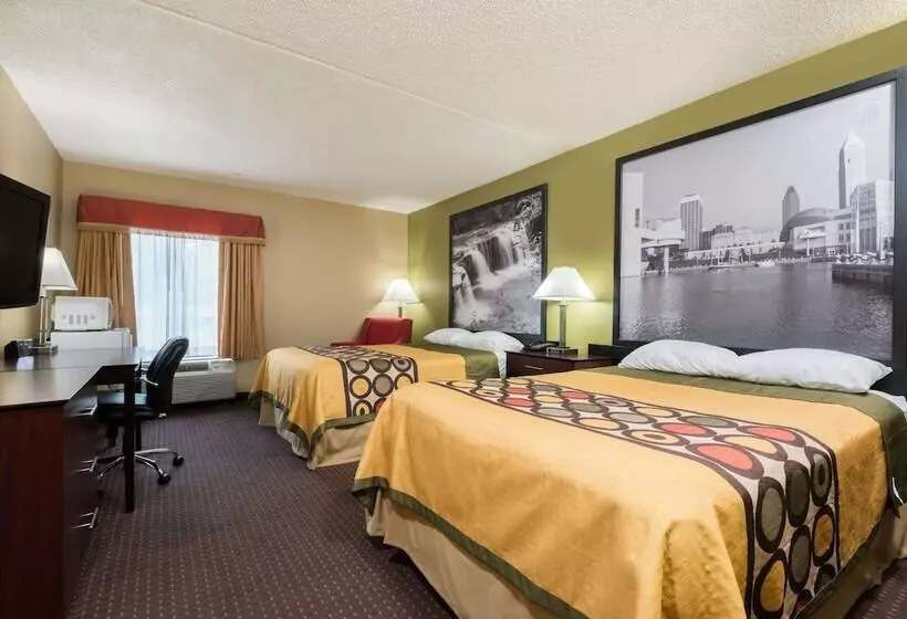 ２ダブルベッドのスタンダードルーム, Super 8 By Wyndham Miamisburg Dayton S Area Oh