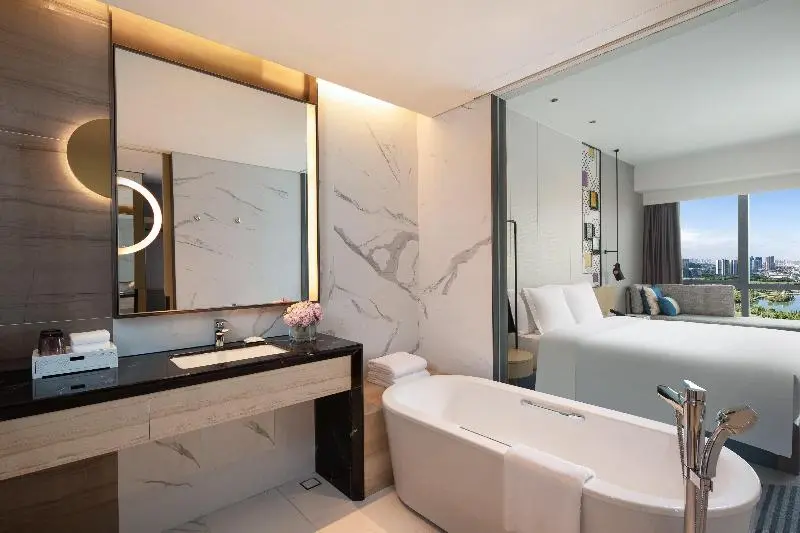 キングサイズベッドのスタンダードルーム, Crowne Plaza Foshan Nanhai An Ihg