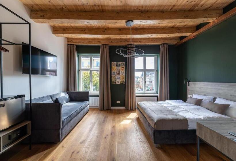 اتاق استاندارد با چشمانداز شهر, Oysters & Bubbles Gastro Hotel. Rynok Square