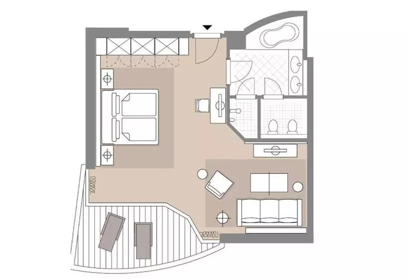 景色の見えるジュニアスイート, Althoff Seehotel überfahrt
